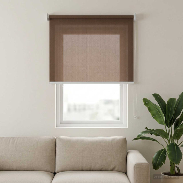 Vidaxl buitenrolgordijn 90% uv-blok taupe 100 x 140 cm hdpe