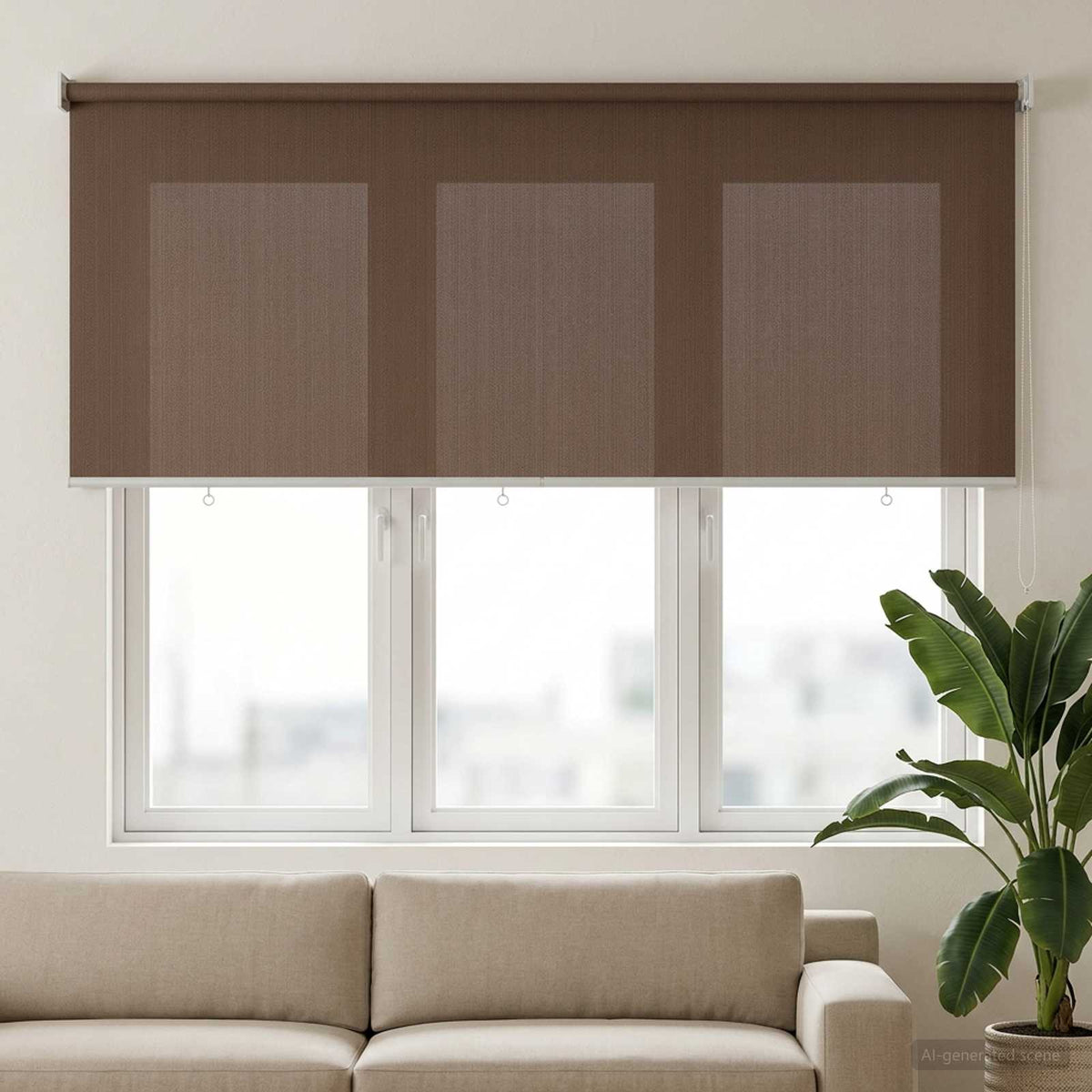 Vidaxl buitenrolgordijn 90% uv-blok taupe 140 x 140 cm hdpe