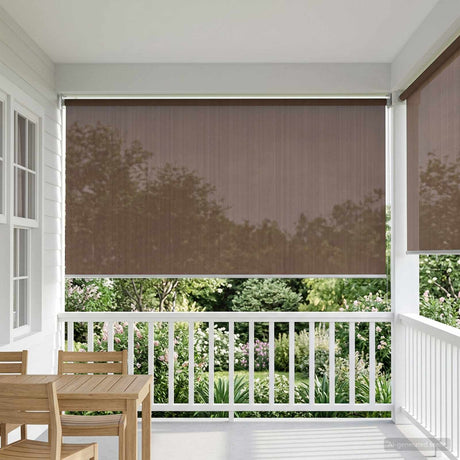 Vidaxl buitenrolgordijn 90% uv-blok taupe 200 x 140 cm hdpe
