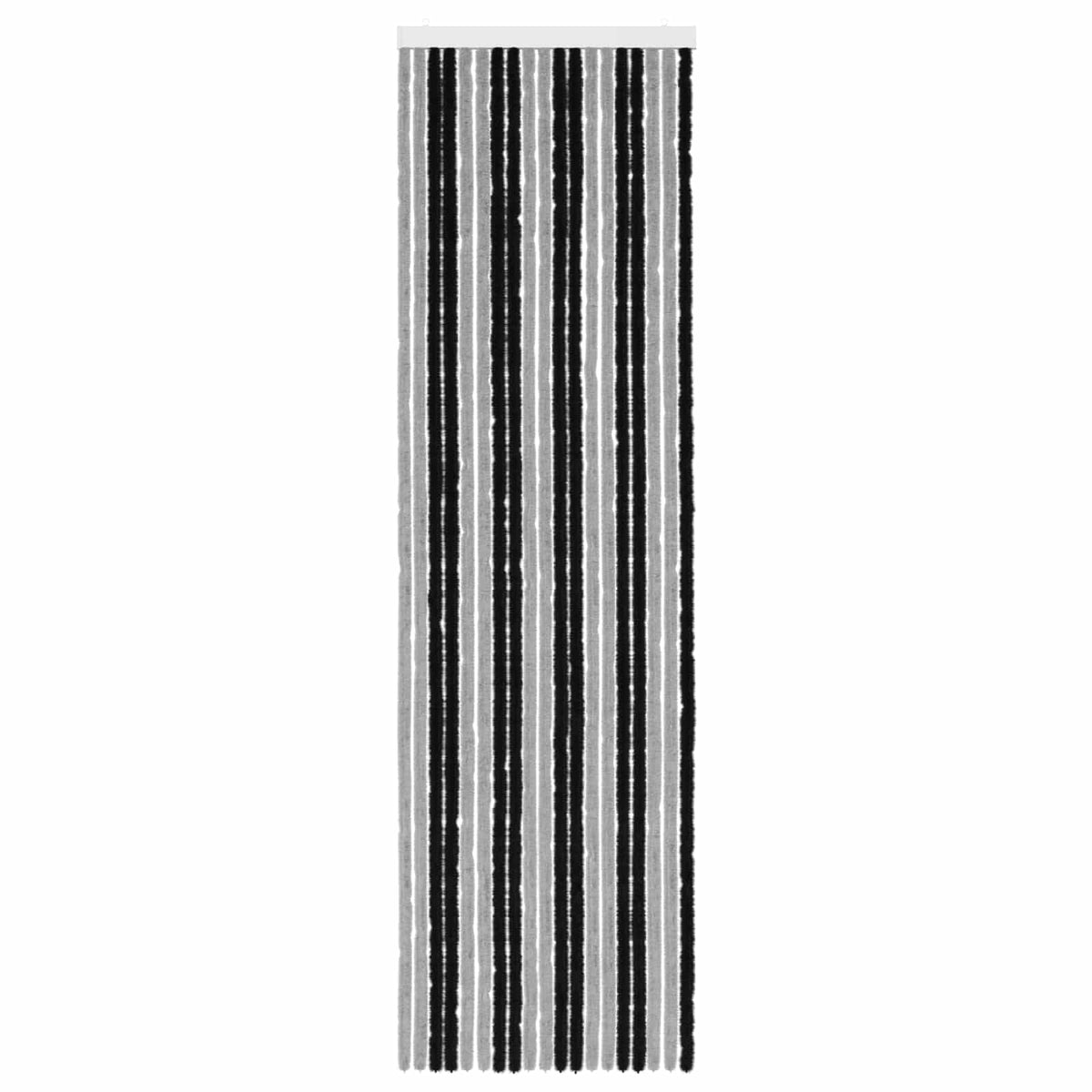 Vidaxl insecten gordijn chenille grijs en zwart 56 x 200 cm 100% pp