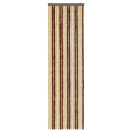 Vidaxl insecten gordijn chenille bruin en beige 56 x 200 cm 100% pp