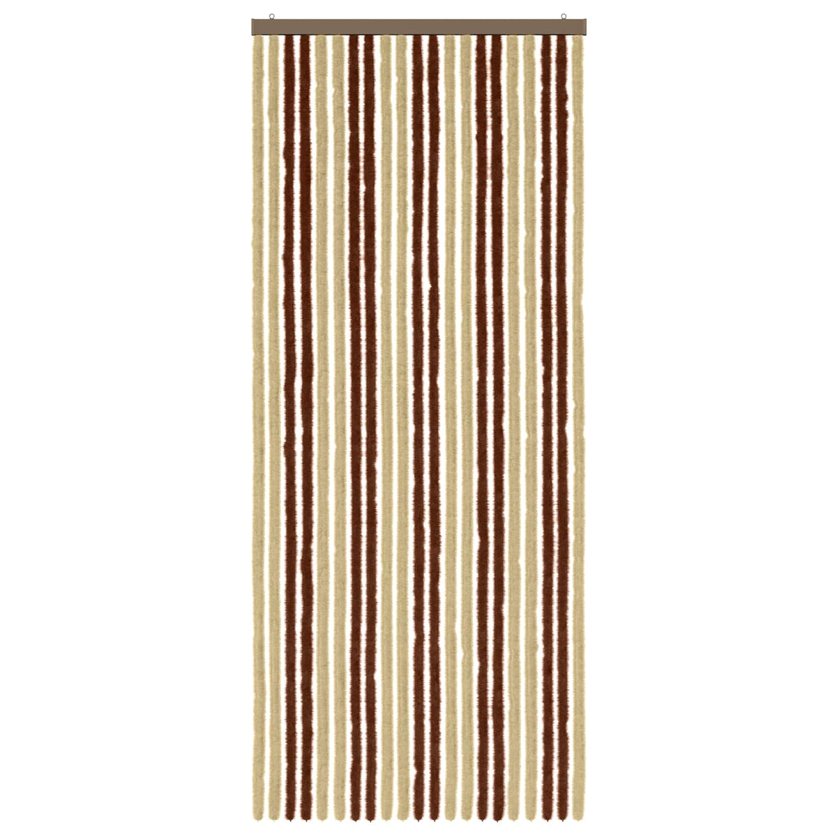 Vidaxl insecten gordijn chenille bruin en beige 90 x 220 cm 100% pp