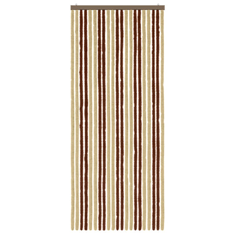 Vidaxl insecten gordijn chenille bruin en beige 90 x 220 cm 100% pp