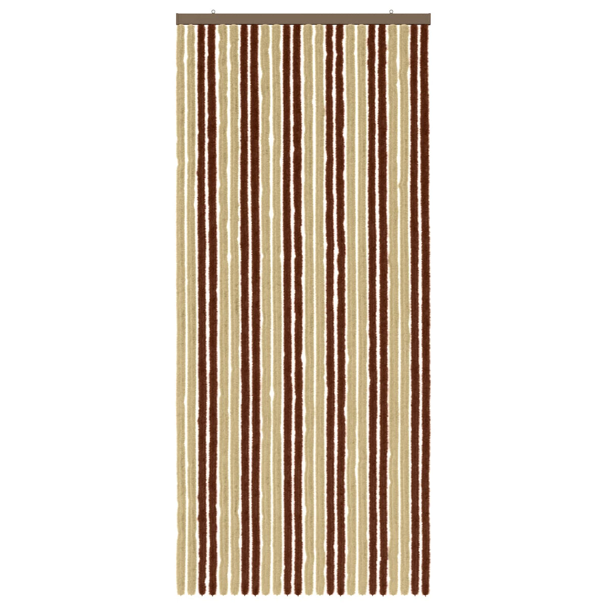Vidaxl insecten gordijn chenille bruin en beige 100 x 230 cm 100% pp
