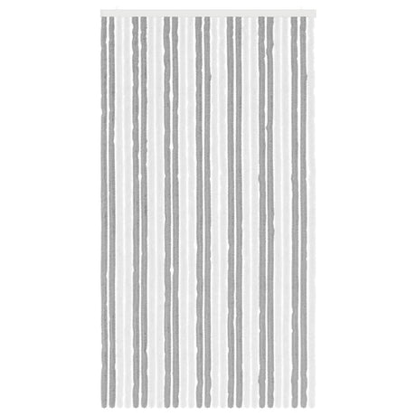 Vidaxl insecten gordijn chenille grijs en wit 118 x 220 cm 100% pp