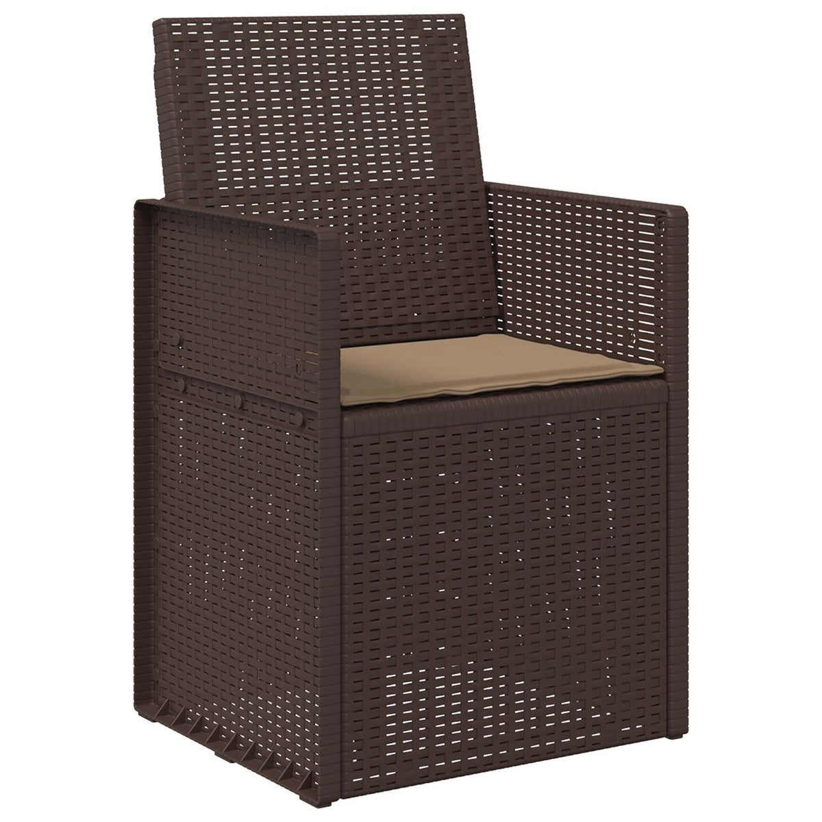 Vidaxl zitkussens 4 st polyester taupe 47 x 36 x 2 cm