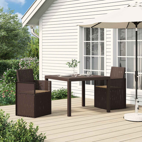 Vidaxl tuin eetstoelen 2 st bruin en taupe pp