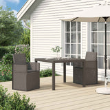 Vidaxl tuin eetstoelen 2 st lichtgrijs en antracietkleurig pp