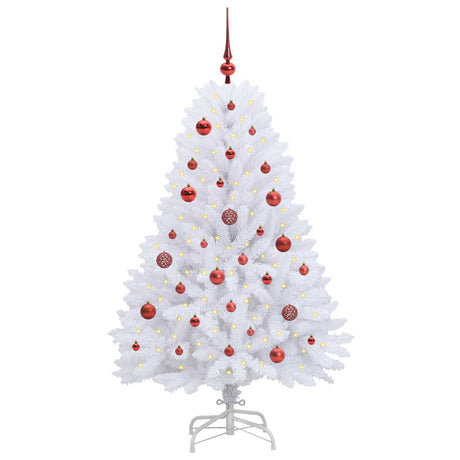 Vidaxl kunstmatige inklapbare kerstboom wit 150 cm pvc en staal