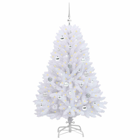 Vidaxl kunstmatige inklapbare kerstboom wit 150 cm pvc en staal