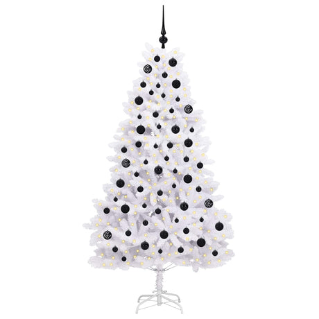 Vidaxl kunstmatige inklapbare kerstboom wit 180 cm pvc en staal