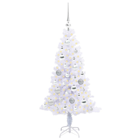 Vidaxl kunstkerstboom met 150 led wit 120 cm pvc en staal