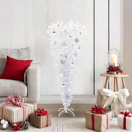 Vidaxl kunstkerstboom met 150 led wit 120 cm pvc en staal