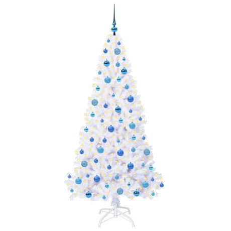 Vidaxl kunstkerstboom met 300 led wit 180 cm pvc en staal