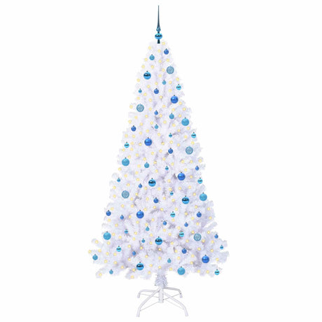 Vidaxl kunstkerstboom met 300 led wit 210 cm pvc en staal
