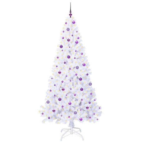 Vidaxl kunstkerstboom met 300 led wit 240 cm pvc en staal