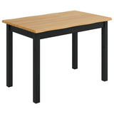 Vidaxl eettafel ekai zwart 112 x 70 x 76,5 cm massief grenenhout