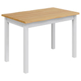 Vidaxl eettafel ekai wit 112 x 70 x 76,5 cm massief grenenhout