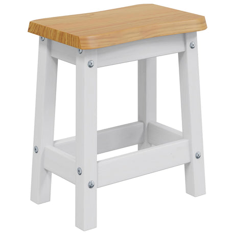 Vidaxl barkruk ekai 2 st wit 40 x 29 x 45,5 cm massief grenenhout