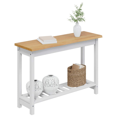 Vidaxl wandtafel ekai wit 112 x 35 x 76 cm massief grenenhout