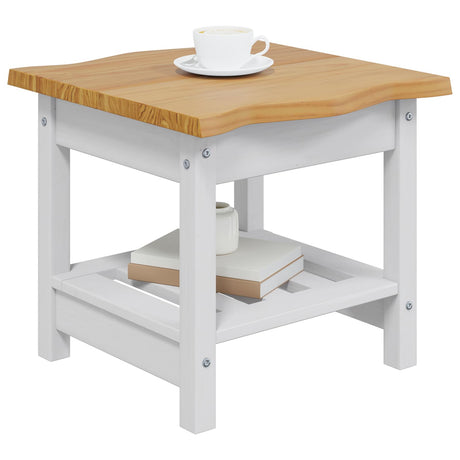 Vidaxl bijzettafel ekai wit 50 x 50 x 45,5 cm massief grenenhout