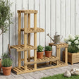 Vidaxl plantenstandaard wit 93,5 x 25 x 91,5 cm massief acaciahout