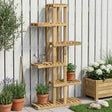Vidaxl plantenstandaard wit 68 x 23,5 x 140 cm massief acaciahout