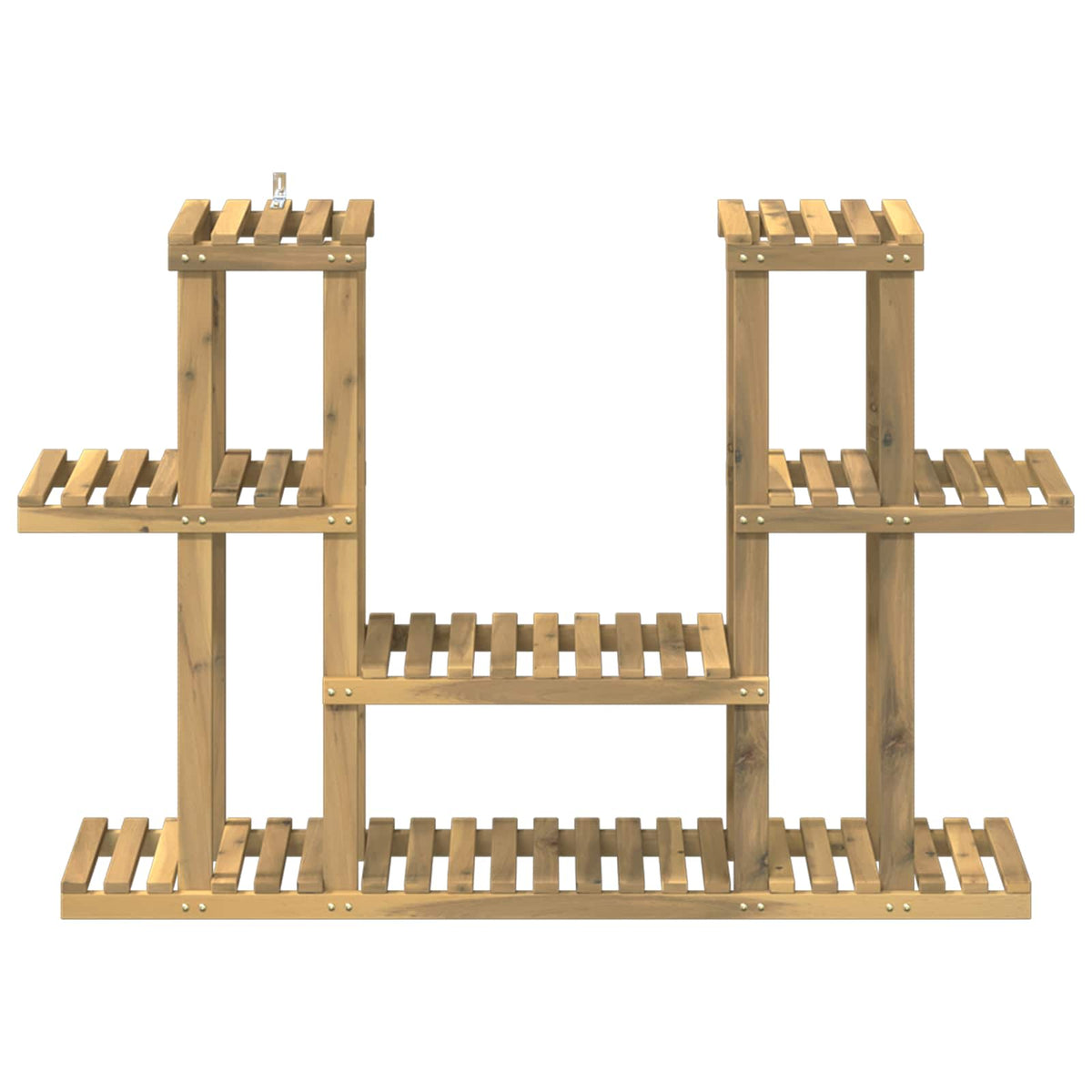 Vidaxl plantenstandaard wit 123 x 25 x 78,5 cm massief acaciahout