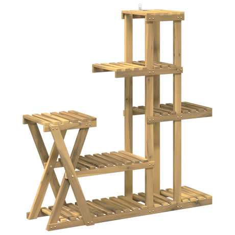 Vidaxl plantenstandaard wit 95 x 25 x 101,5 cm massief acaciahout