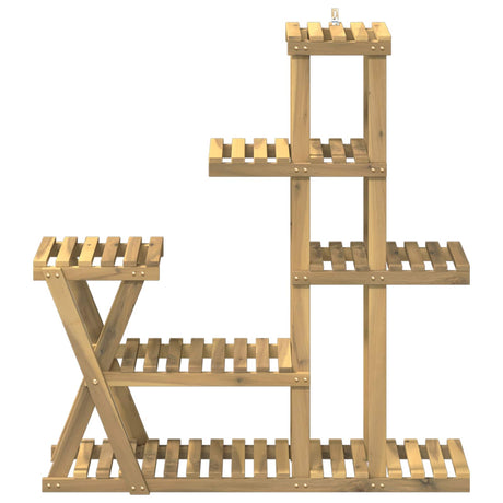 Vidaxl plantenstandaard wit 95 x 25 x 101,5 cm massief acaciahout