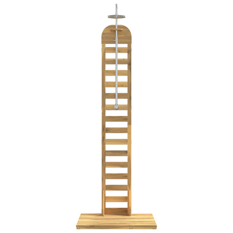 Vidaxl buitendouche 225 cm massief acaciahout en roestvrij staal wit