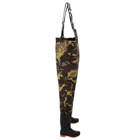 Vidaxl chest waders met laarzen maat 39 camouflage