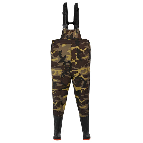 Vidaxl chest waders met laarzen maat 45 camouflage