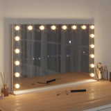Vidaxl led make-up spiegel wit 80 x 10 x 52,5 cm glas en staal