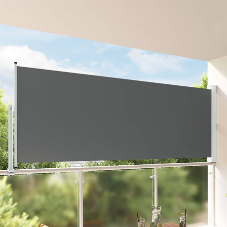Vidaxl zijkant luifel antraciet 160 x 300 cm polyester rechthoekig
