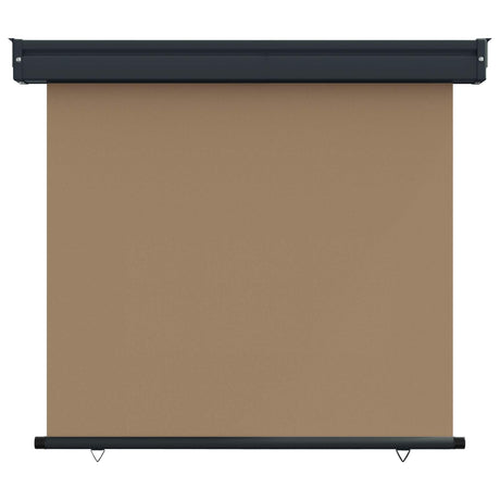 Vidaxl zijscherm balkon 100 x 250 cm 100% polyester ijzer staal taupe