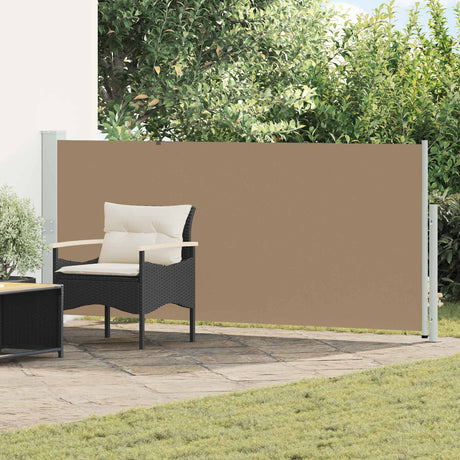 Vidaxl uittrekbaar zijscherm rechthoekig 170 x 300 cm polyester taupe