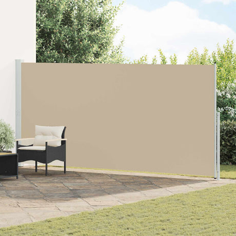Vidaxl uittrekbaar zijscherm rechthoekig 180 x 300 cm polyester beige
