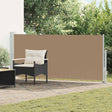 Vidaxl uittrekbaar zijscherm rechthoekig 160 x 500 cm polyester taupe