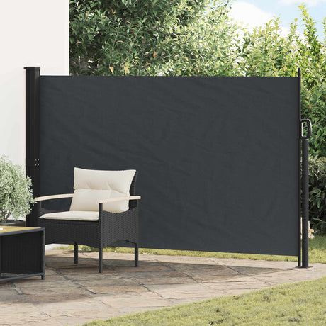 Vidaxl uittrekbaar zijscherm rechthoekig 170 x 300 cm polyester zwart