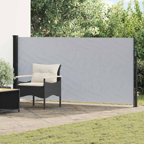 Vidaxl uittrekbaar zijscherm 500 x 160 cm polyester rechthoekig grijs