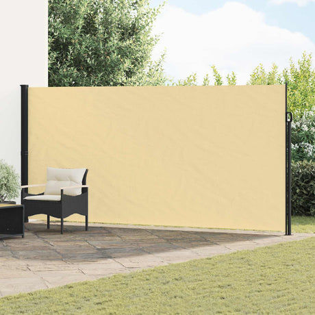 Vidaxl uittrekbaar zijscherm 500 x 220 cm polyester rechthoekig zand