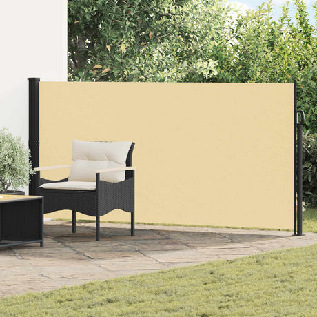 Vidaxl uittrekbaar zijscherm 600 x 160 cm polyester rechthoekig zand