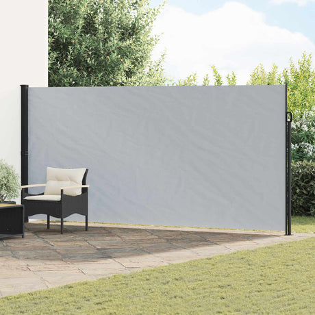 Vidaxl uittrekbaar zijscherm 600 x 180 cm polyester rechthoekig grijs