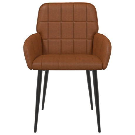Vidaxl eettafelstoelen 4 st kunstleer bruin 56,5 x 50 x 85 cm