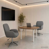 Vidaxl draaiende bureaustoelen 2 st 54 x 58 x 90 cm donkergrijs stof