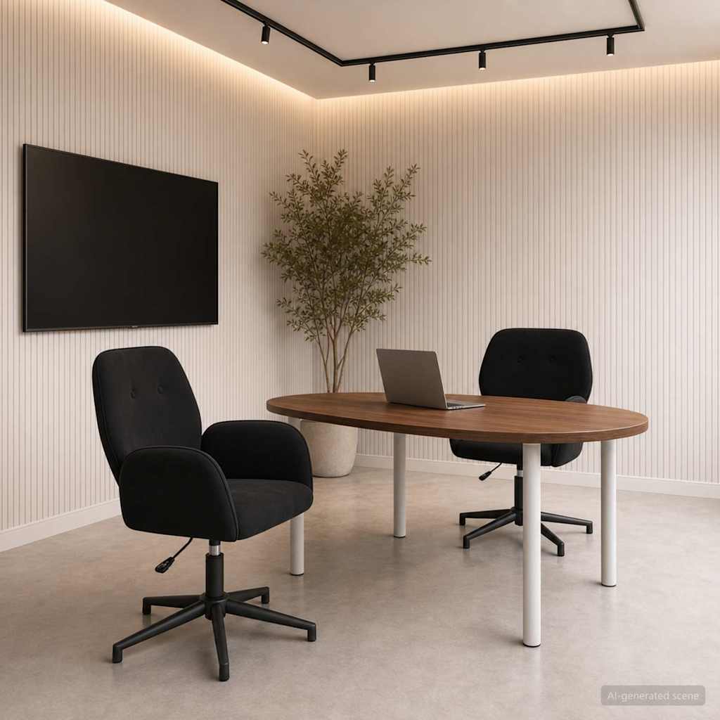 Vidaxl draaiende bureaustoelen 2 st 54 x 55 x 90 cm zwart fluweel