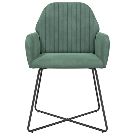 Vidaxl eettafelstoelen 4 st fluweel zeegroen 55 x 50 x 84 cm