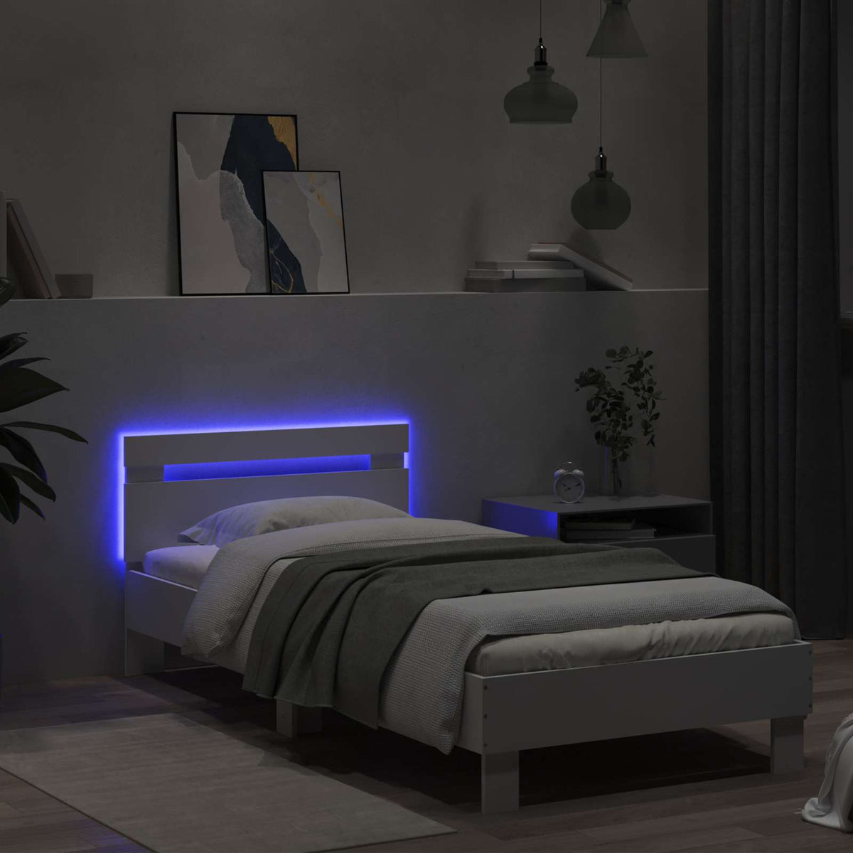 Vidaxl bedframe wit 80 x 200 cm bewerkt hout
