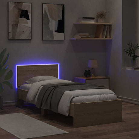 Vidaxl bedframe sonoma eiken 80 x 200 cm bewerkt hout